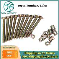 10PC M6 40-100mm Hex Socket Head Screws Furniture Bolts w/ Barrel Nuts Fasteners 40mm