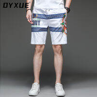 DYXUE nd Casual Fashion Designer Beach Shorts for Men Trendyol Cool Printing Luxury Mens Clothing Personality Five-cropped