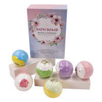 Bath Set 6 Pack 110G Bath Balls Sea Salt Body Cleanser สำหรับ Bubble Bath Spa &amp; Home Use ชุดของขวัญวันเกิดและวันหยุด