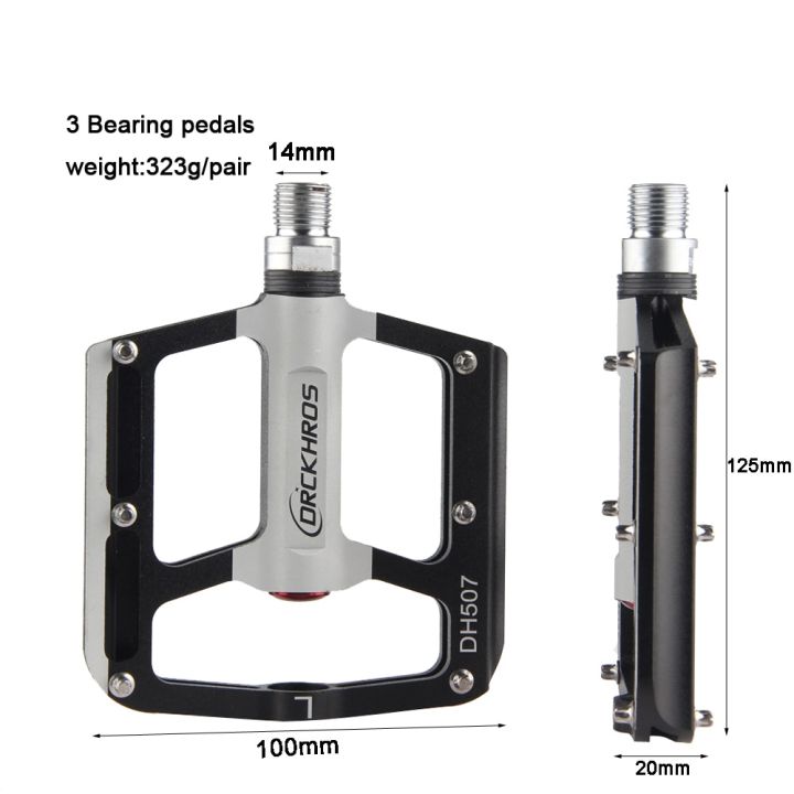 แบริ่ง3แป้นถีบจักรยานเบามากกันลื่นอะลูมินัมอัลลอย-cnc-bmx-mtb-แป้นวางที่ถีบจักรยานบนถนนแบริ่งซีลจักรยานจักรยานอุปกรณ์เสริมคันเหยียบ