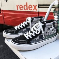 ☋◄  The new 2023 autumn joint animated cartoon lovers han edition joker high help men canvas shoes tide male students board