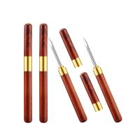 4Pcs 6.1 Inch Stainless Steel Ice Pick Wooden Handle Ice Pick with Cover for Kitchen,Bars,Picnics,Camping and Restaurant