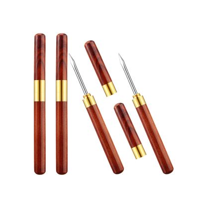 4Pcs 6.1 Inch Stainless Steel Ice Pick Wooden Handle Ice Pick with Cover for Kitchen,Bars,Picnics,Camping and Restaurant
