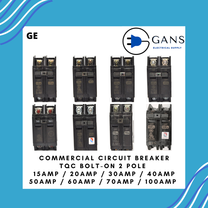 ge commercial circuit breakers tqc 2 pole tqc bolt on 2 pole circuit