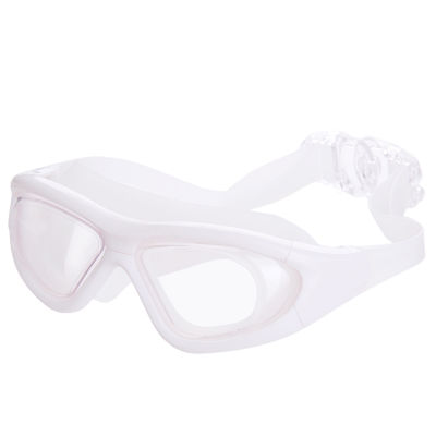 แว่นตาดำน้ำสำหรับผู้ใหญ่อุปกรณ์ว่ายน้ำเลนส์ป้องกันหมอกพร้อมสายรัดซิลิโคนยืดหยุ่น