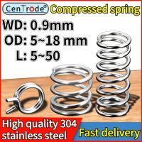 Wire Diameter 0.9mm 304 Stainless Steel Compressed SpringExternal Diameter 5-18mmhelical Coil Metal Springs Pressure Coil