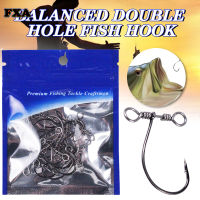 แฟกซ์ Balanced Dual Hole Wacky Worm Hook Barbed Circle Hook With Hole Fish Hook Barbed Balanced For Soft Baits Saltwater Freshwater Dual Hole Circle Hook With Hole Fish Hook Wacky Worm Hook