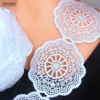 5yard 8cm High Quality white circular lace fabric ribbon DIY cup wad Coasters Cup mat LACE wedding christmas decoration for home Fabric  Material