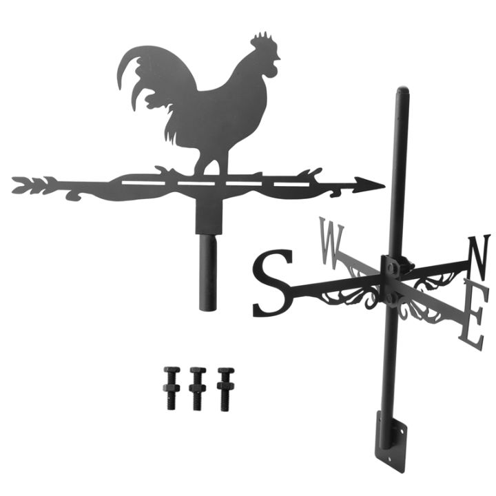 cockerel-weather-vane-decorative-wind-direction-indicator-for-outdoor-farm-yard-1pcs