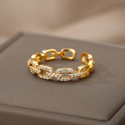 (Rings)2023ใหม่แหวนสี่เหลี่ยมผืนผ้าแฟชั่นสีทองแบบมินิมอลสำหรับผู้หญิงแหวนแต่งงานเครื่องประดับแหวน