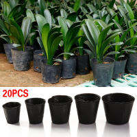 Pzcf 20PCS สวนถุงต้นกล้ากระถางเพาะชำหม้อพืชกล่อง Propagation คอนเทนเนอร์ถุงสำหรับเพาะปลูกต้นไม้พลาสติก,น้ำตาล,