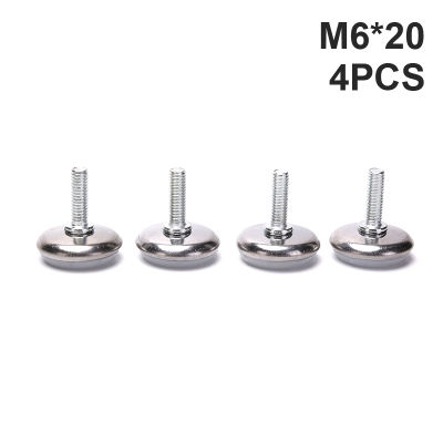 Csndices M6 4ชิ้น M8โต๊ะฐาน15/20/25มม. ปรับขาเฟอร์นิเจอร์เหล็กป้องกันการลื่น
