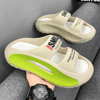 Slippers Mens Summer Outside Wear Sports Casual Thick Bottom Anti-slip One Line Slippers Beach Shoes Couple Comfortable Sandals