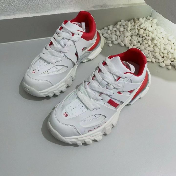 womens-autumn-new-2023-genuine-leather-thick-sole-mesh-red-same-style-sports-shoes-casual-shoes