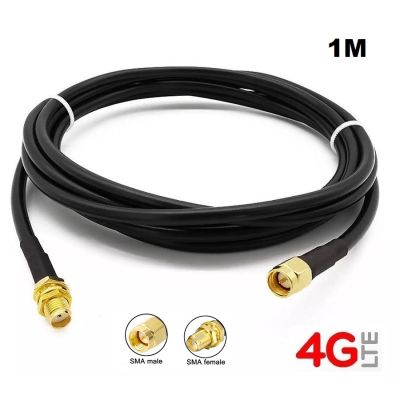 สาย RG58 Low loss 1 เมตร 4G 3G Extension Antenna Cable SMA Male to SMA Female 50Ohm Coax  1M