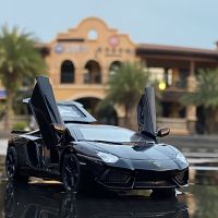 {AhQ ornaments} 1:32 Aventador LP740ล้อแม็กรถสปอร์ตรุ่น D Iecast โลหะยานพาหนะรถยนต์รุ่นจำลองเสียงและแสงคอลเลกชันเด็กของเล่นของขวัญ