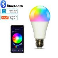 【DT】Lâmpada LED de Mudança de Cor Sem Fio  Lâmpada E27  Bluetooth  Controle Inteligente do Aplicativo Tuya  Regulável  9W  RGB  CW  WW  Compatível com