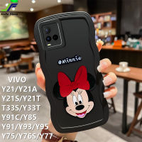 JieFie เคสโทรศัพท์มินนี่น่ารักสำหรับ VIVO Y21 / Y21S / Y21A / Y33S / Y91C / Y85 / Y91 / Y93 / Y95 / Y75 / Y76S / Y77 / Y21T/Y33T/ขอบคลื่นนุ่มเคส iPhone ป้องกันกล้อง TPU