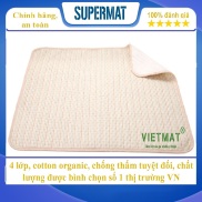 Size 60x70cm - Tấm lót chống thấm cho bé cotton 4 lớp Supermat