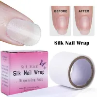 1Roll Nail Repair Fiberglass Silk Wrap Self Adhesive Strong Protect Reinforce Extension White Sticker For Broken Manicure Tool Adhesives Tape