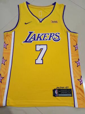 Ready Stock New Arrival Mens No.7 Carmelo Anthony Los Angeles Lakerss Swingman Jersey -Yellow