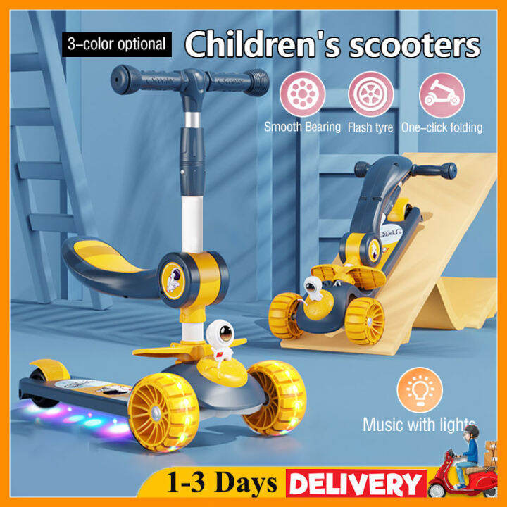 Scooter For kids 2 to 10 years old 3 IN 1 Children's Scooter Foldable