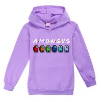 Among Us เสื้อสเวตเตอร์มีฮู้ดแขนยาวสำหรับเด็กผู้ชาย,เสื้อกันหนาวลายการ์ตูนแฟชั่นแสดงบุคลิกภาพใหม่เสื้อสเวตเตอร์มีฮู้ดเสื้อผ้าสำหรับเด็กปี764เสื้อสเวตเชิ้ตเล่นกีฬาแบบสวมหัวลำลอง