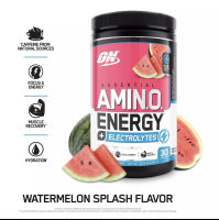 OPTIMUM NUTRITION Amino Energy + Electrolytes Energy Drink Powder 30 Serving - กรดอะมิโนชนิดผง เติมความสดชื่น กระตุ้นการสังเคราะห์โปรตีนเพื่อสร้างกล้ามเนื้อ/ WATERMELON SPLASH