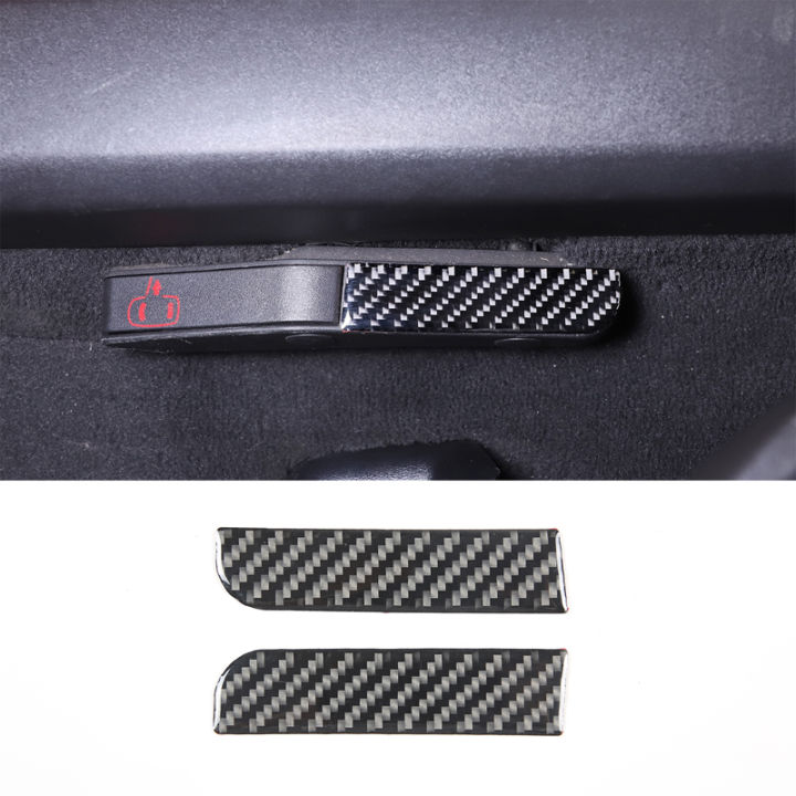 สำหรับเชฟโรเลตเรือลาดตระเวน-c6-2005-2013คาร์บอนไฟเบอร์นุ่มรถฉุกเฉินล็อคประตูรถปกตัดสติกเกอร์อุปกรณ์เสริมในรถยนต์
