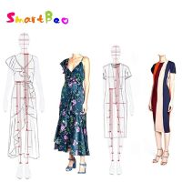 Women Fashion Ruler Tool Female Body Template for Fashion Design Women Drawing Ruler Suitable for A4 Paper Design