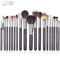 Docolor 20pcs ชุดแปรงแต่งหน้า Professional Natural Hair Foundation แป้งผสมคอนซีลเลอร์อายแชโดว์ Make Up Brushes