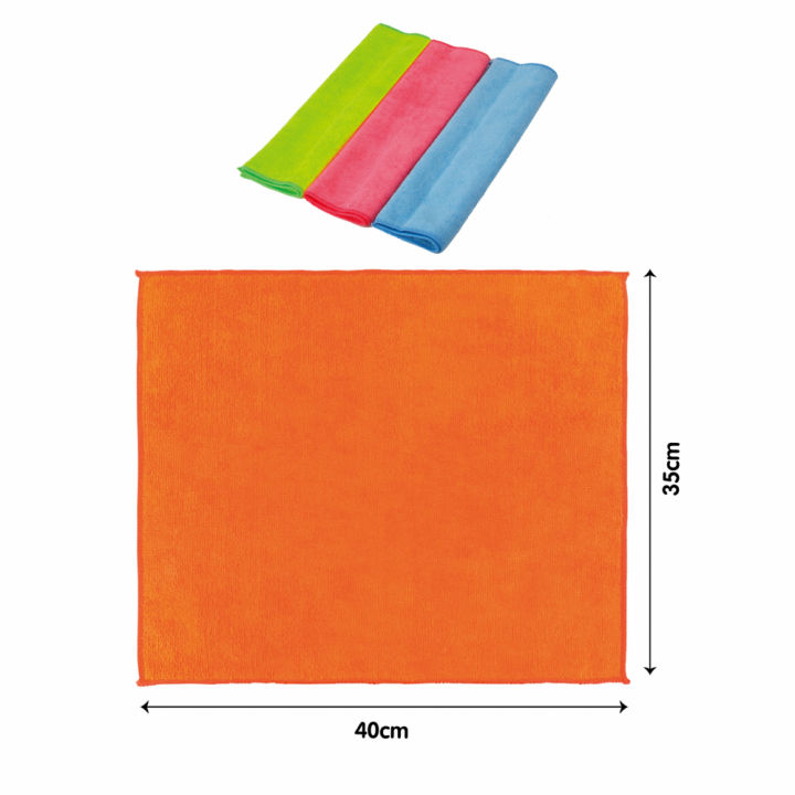 iclean-ชุดผ้าเช็ดไมโครไฟเบอร์อเนกประสงค์-4ชิ้น-รุ่น-tg59733d-ขนาด-40x40x35-ซม-คละสี