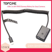 Topcine NP-FW50แบตเตอรี่เลียนแบบกับ USB-C(Type-C) พลังงานอะแดปเตอร์แบบขดสายเคเบิลสำหรับโซนี่ A7,A7S A7R A7M A7R2 A6500 A6300,A5100 A5000 A3000 ZV-E10 RX10 NEX3/5/7 A55Cameras