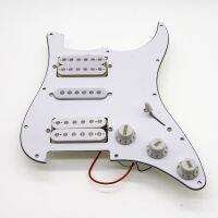 Loaded Strat Prewired St Pickguard Guitar Pickup With Ceramic Coils Humbucker Fits For Fender Guitars(White)