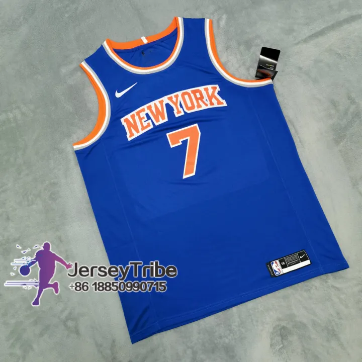 1998-01 NEW YORK KNICKS SPREWELL #8 CHAMPION JERSEY (AWAY) XL - Classic  American Sports