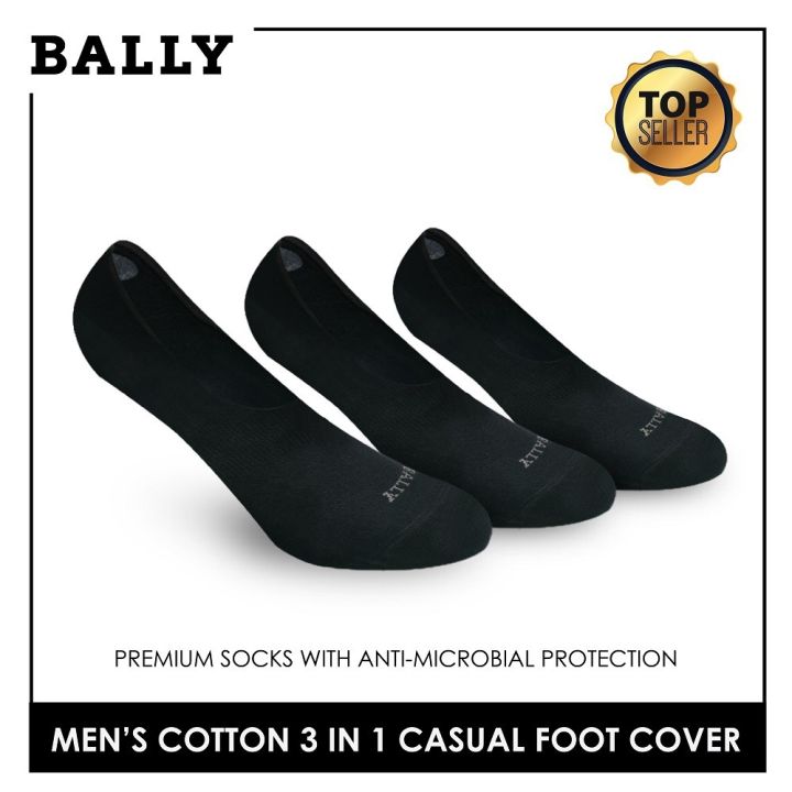 Bally Men's Cotton No Show Casual Socks 3 pairs in a pack YMCFG1 ...