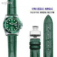 สำหรับ ✓ สายหนัง Catwin อะไหล่ Rolex Green Water Ghost Fiyta LA8262สีเขียวสำหรับทั้งหญิงและชาย16 20M