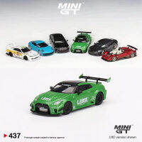 MINI GT 1:64รุ่นรถ LB-Silhouette WORKS 35GT-RR Ver.2อัลลอยด์ Die-Cast Vehicle #437 LHD Apple Green