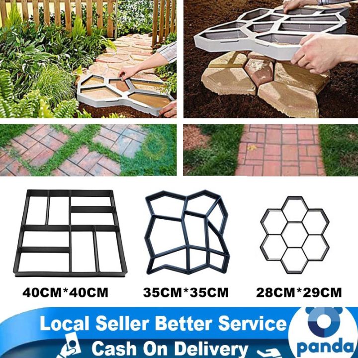 DIY Path Maker Garden Lawn Paving Concrete Mold Garden Floor Road Concrete  Stepping Driveway Stone Path Mold Patio