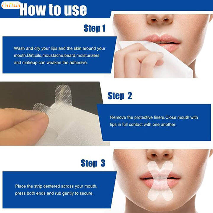 CaBala Mouth Tape for Sleeping Anti Snore Sleep Strips Instant Snoring ...