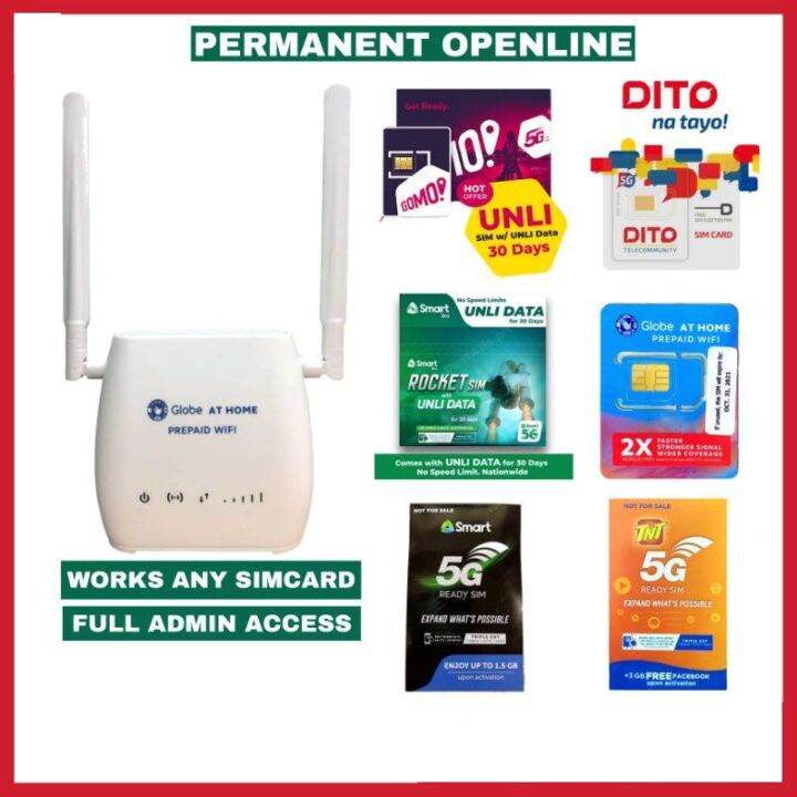 OPENLINE Globe at Home ZLT S10G Prepaid WiFi Modem UNLI RESET, BAND