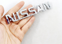 โลโก้ตัวอักษร นิสสัน ชุบโครเมี่ยม ติดหลังรถ NISSAN Letter Logo Car Auto Rear Trunk Lid Emblem Badge