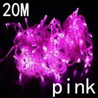 New pink color 20M 200 LED Fairy String Lights 220V Waterproof holiday led lighting ChristmasWeddingParty Decoration Lights