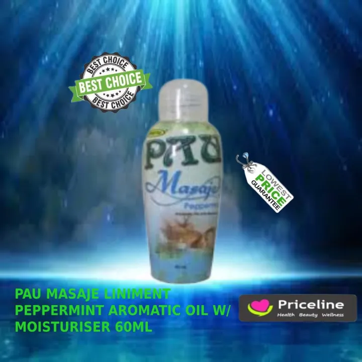 Pau Masaje Liniment Peppermint Aromatic Oils With Moisturiser 60ml