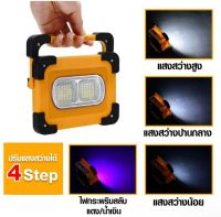 ไฟฉุกเฉิน โซล่าเซลล์ LED Emergency Light โซล่า พาวเวอร์แบงค์ 120w LED สปอตไลท์ ..