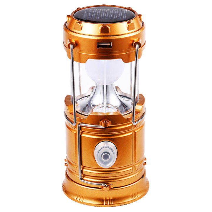 Solar Camping Lantern Emergency LED Light Builtin Mobile Charger SH