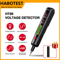 HABOTEST HT89 เครื่องทดสอบแรงดันไฟฟ้า AC 12~300V ไม่สัมผัส ตรวจจับแรงดันไฟฟ้า ปากกาทดสอบการรั่วไหลของไฟฟ้า