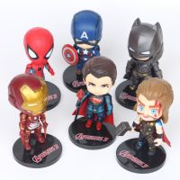 6PCS Superhero Action Figures SET Captain Batman Character Toys Cake Topper