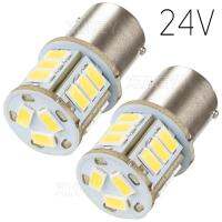 2X Red/ White LED R5W Ba15s Bulbs 1156 Truck HGV License Plate Lamp Van RV Interior Dome Reading Map Lights Campers Side Marker