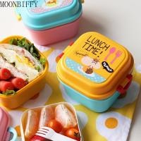 ☏♦✧ Children Lunch Box Food Kids School 2 Layer Microwave Cute Snack Box Food Container Double Layer Tableware Fruit Bento Box Lunch